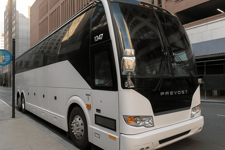 a Charter Bus Rental Victorville coach bus