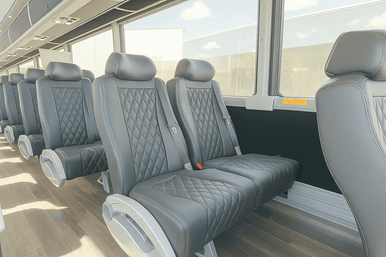interior of Charter Bus Rental Victorville charter bus